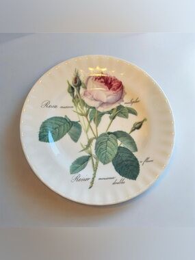 Retoute Roses Roy Kirkham Dessert Plate 8.25” LN
